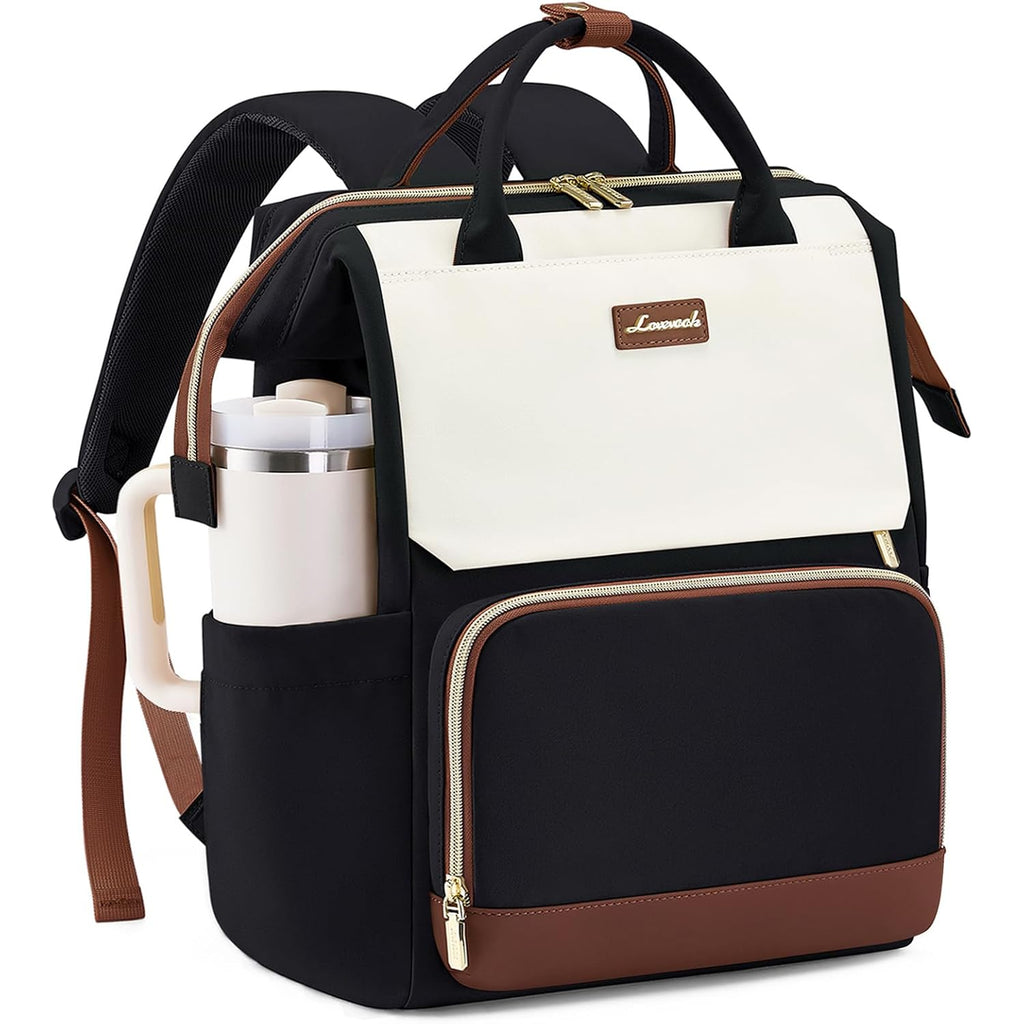Lovevook Laptop Backpack For Women With Giant Tumbler Holder Pocket, 15.6 Inch Travel Work Backpack Purse For Nurse Teacher, Waterproof Bag College Bookbag Casual Daypack