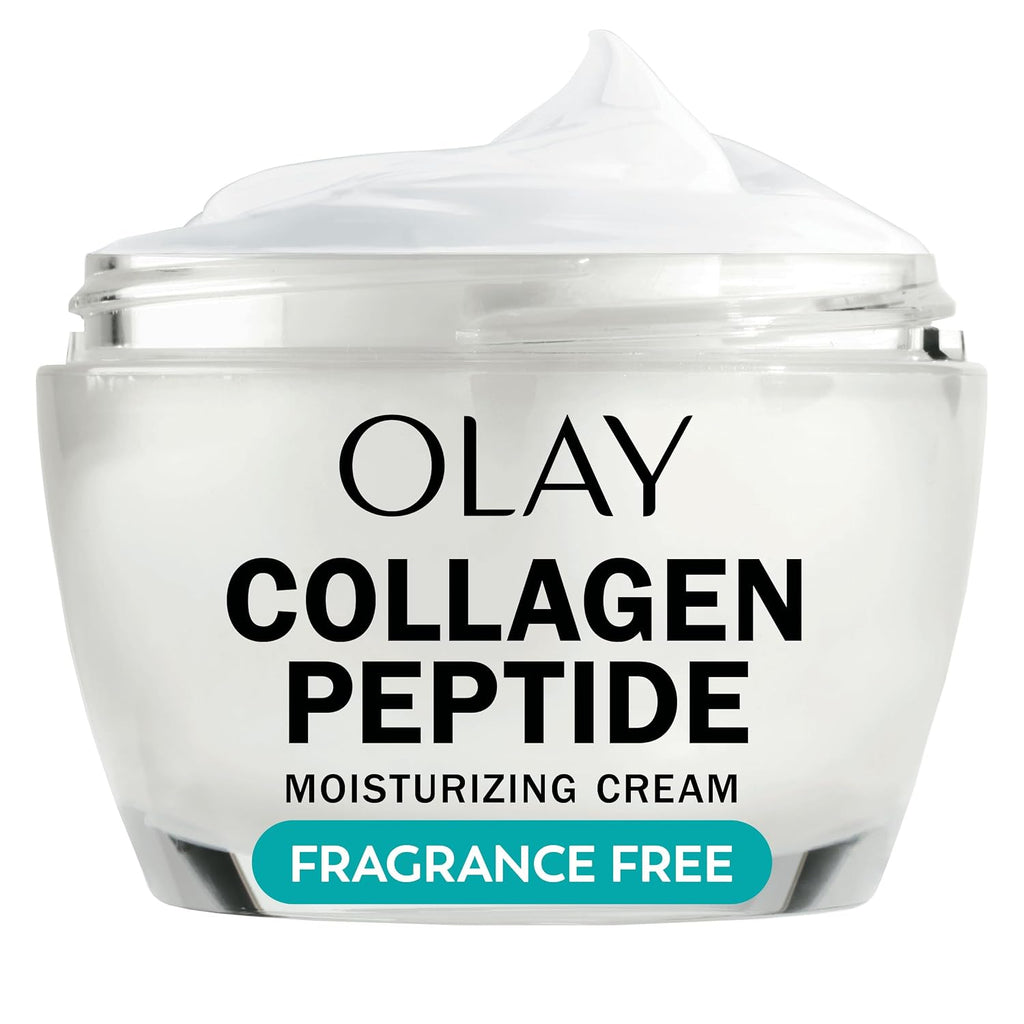 Olay Collagen Peptide Face Moisturizer, Firming Cream For Women, Fragrance-Free, Non-Greasy - Hydrating, Anti-Aging, Anti-Wrinkle, Smooth Fine Lines, Plumping Skin Care - Niacinamide, 1.7 Oz