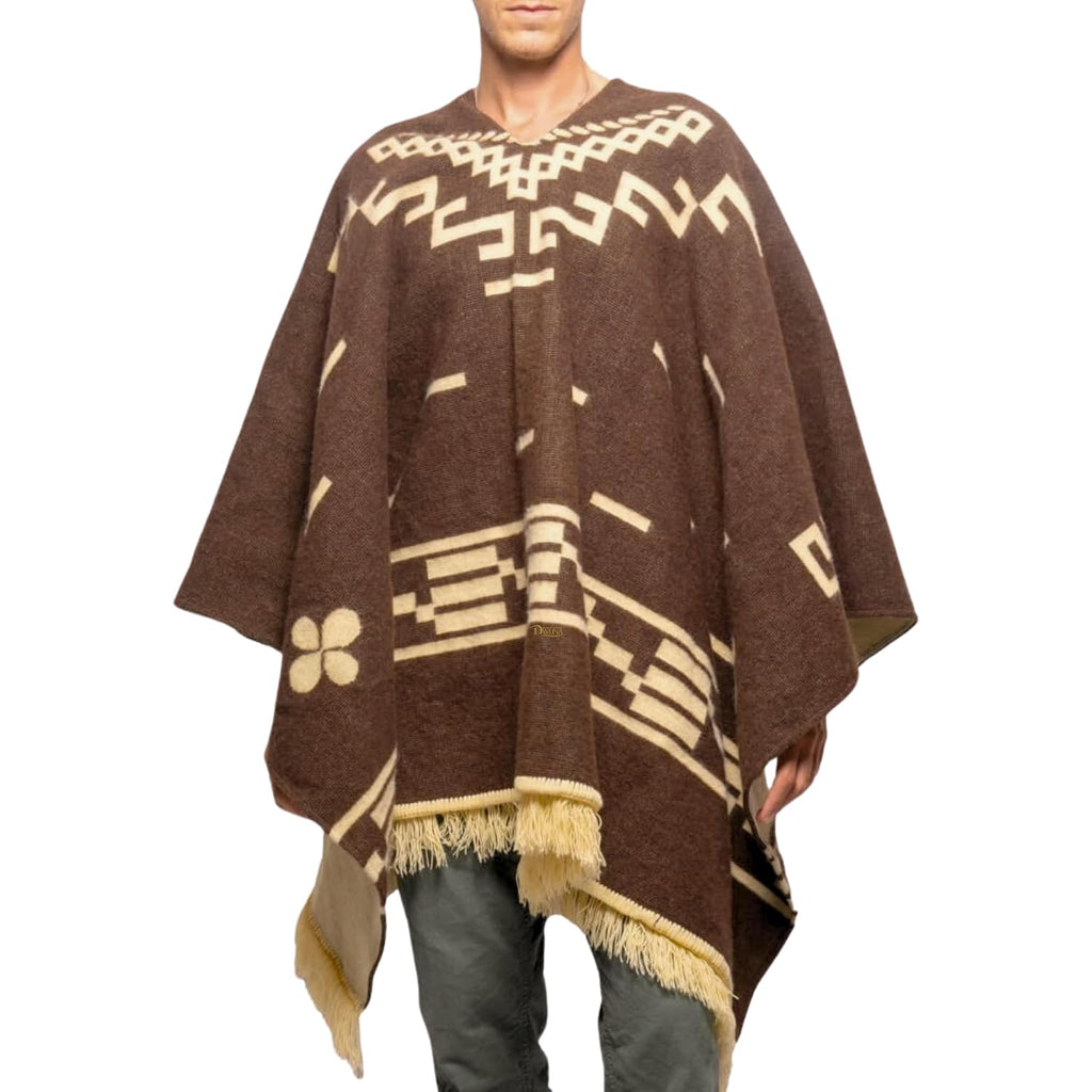 Clint Eastwood, Alpaca Wool Poncho: Western Style, Unique And Handmade In Ecuador. Thick, Warm And Soft Wool Poncho