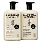 California Naturals Classic Clean Toasted Coconut Body Wash 2-Pack, Coconut Oil, Shea Butter & Aloe, Naturally Scented, Sulfate, Paraben & Silicone Free, 20 Oz