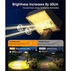 Solar Pathway Lights Outdoor, 8 Pack Garden Lights Solar Powered Path Lights With Larger Led Lens, 2 Light Modes Waterproof Outdoor Solar Light For Yard Driveway Walkway Landscape, Warm White