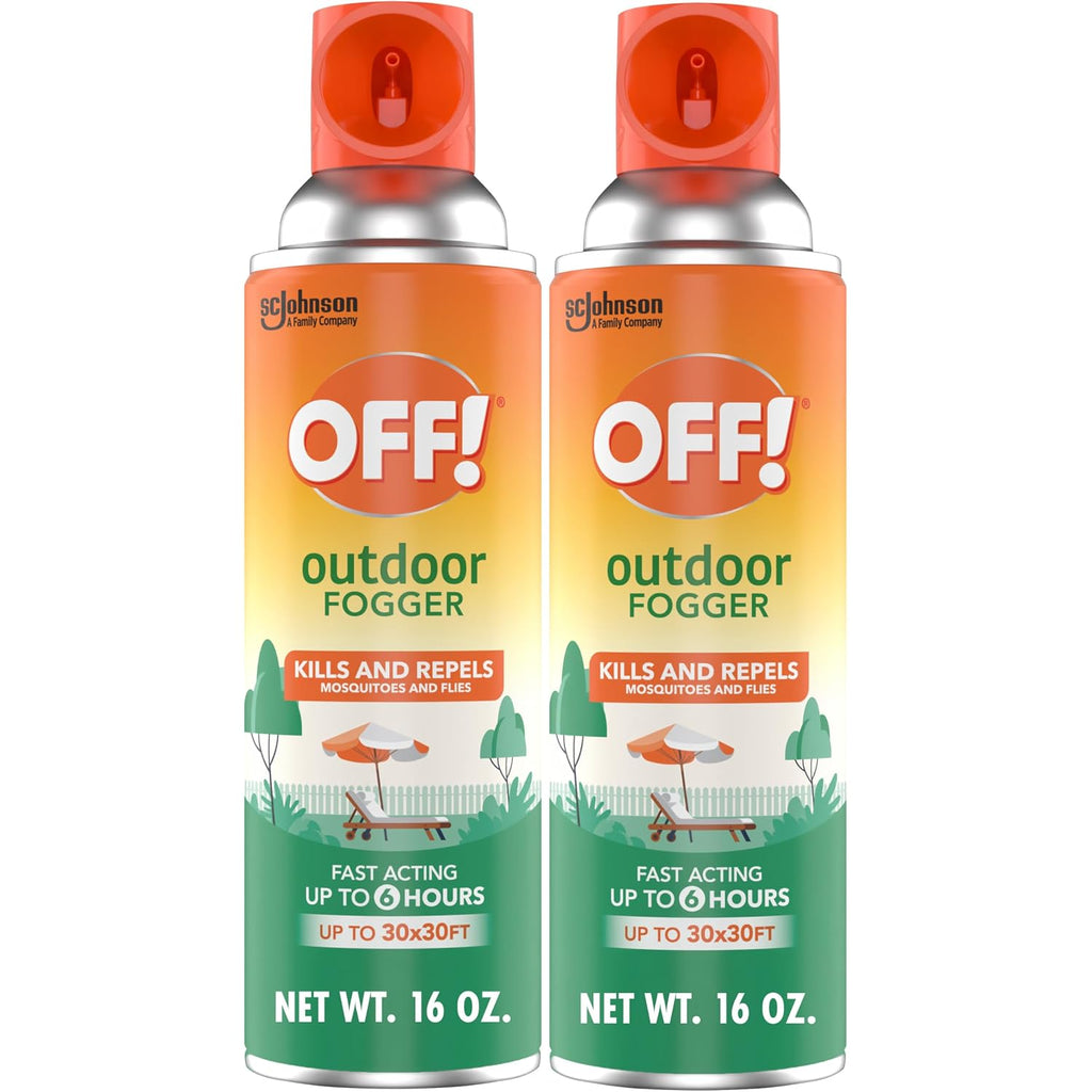 Off! Outdoor Insect & Mosquito Repellent Fogger, Backyard Pretreat, Kills & Repels Insects In An Up To 900 Sq, Ft, Area, 16 Oz (Pack Of 2)