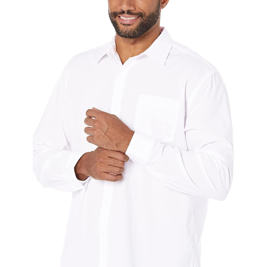 Amazon Essentials Men'S Regular-Fit Long-Sleeve Casual Poplin Shirt, Button Front, Business Casual, Collared