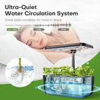 Indoor Garden Hydroponics Growing System: 10 Pods Plant Germination Kit Herb Vegetable Growth Lamp Countertop With Led Grow Light - Hydrophonic Planter Grower Harvest Lettuce