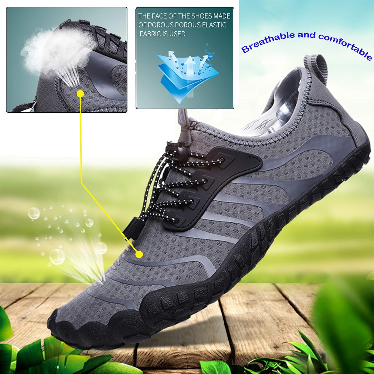 Water Shoes Mens Women Barefoot Shoes Quick Dry Aqua Outdoor Sports For Swim Pool Beach Surf Walk Water Yoga River Lake Hiking Kayaking