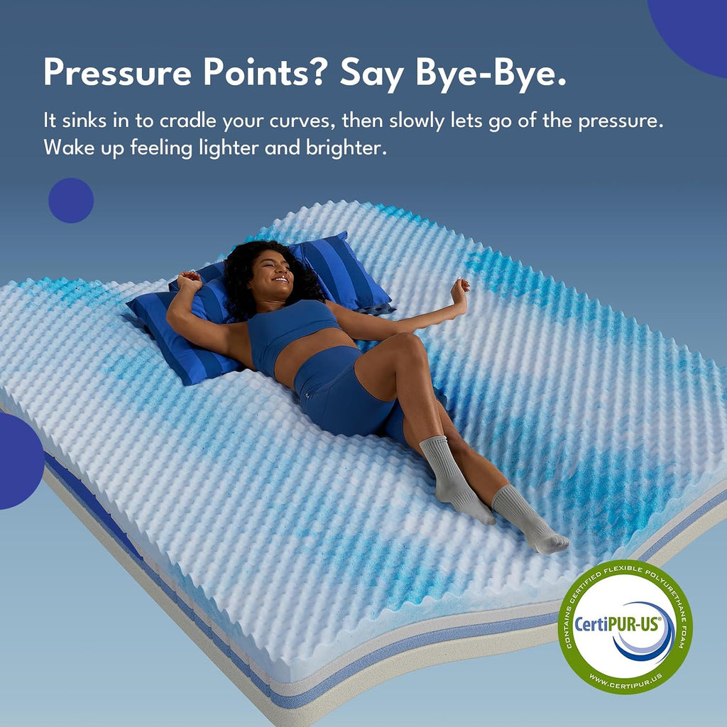 12 Inch Queen Size Mattress, Hybrid Mattress In A Box, Cooling Gel Memory Foam And Individual Pocket Springs For Pressure Relief, Certipur-Us Certified, Medium Firm Feel