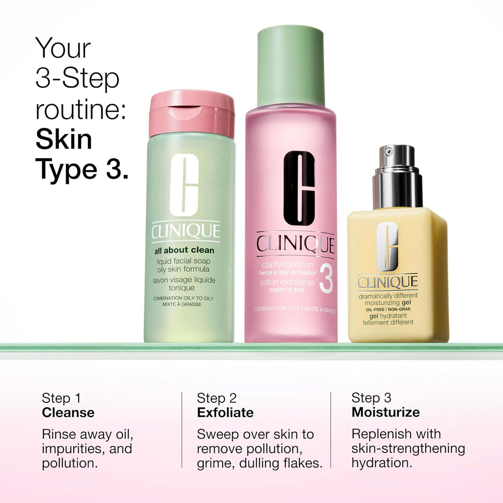 Clinique Clarifying Lotion 3 | Gentle Exfoliator For Oily Combination Skin Types | Face Toner With Witch Hazel + Salicylic Acid | Step 2 In 3-Step Skin Care Routine