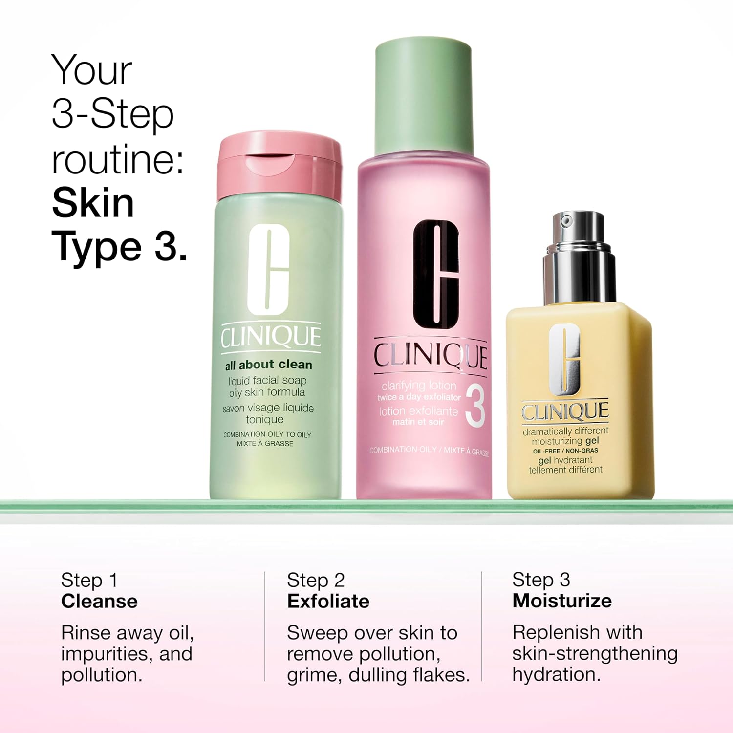 Clinique Clarifying Lotion 3 | Gentle Exfoliator For Oily Combination Skin Types | Face Toner With Witch Hazel + Salicylic Acid | Step 2 In 3-Step Skin Care Routine