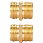 2 Pack 3/4" Ght To 3/4" Npt Male Connector, Brass Garden Hose Fitting, Male Hose Adapter | Ght To Npt Adapter Brass Fitting, Garden Hose To Pipe Fittings Connect