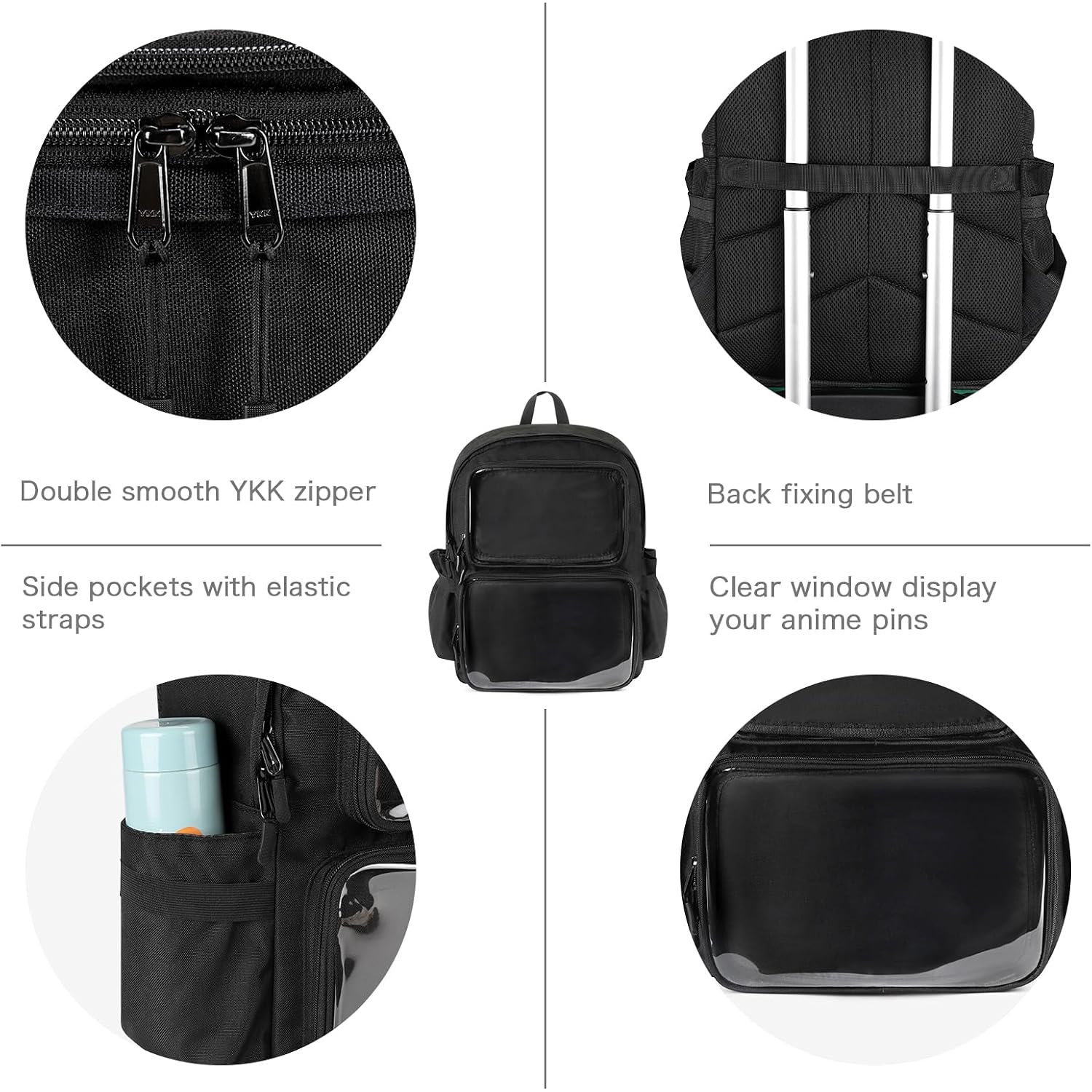 Steamedbun Ita Bag Backpack With Insert Pin Display Backpack For School Anime Cosplay