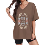 Oversized Tshirts for Women V Neck Summer Graphic Tees Casual Short Sleeve Loose Tops 2026