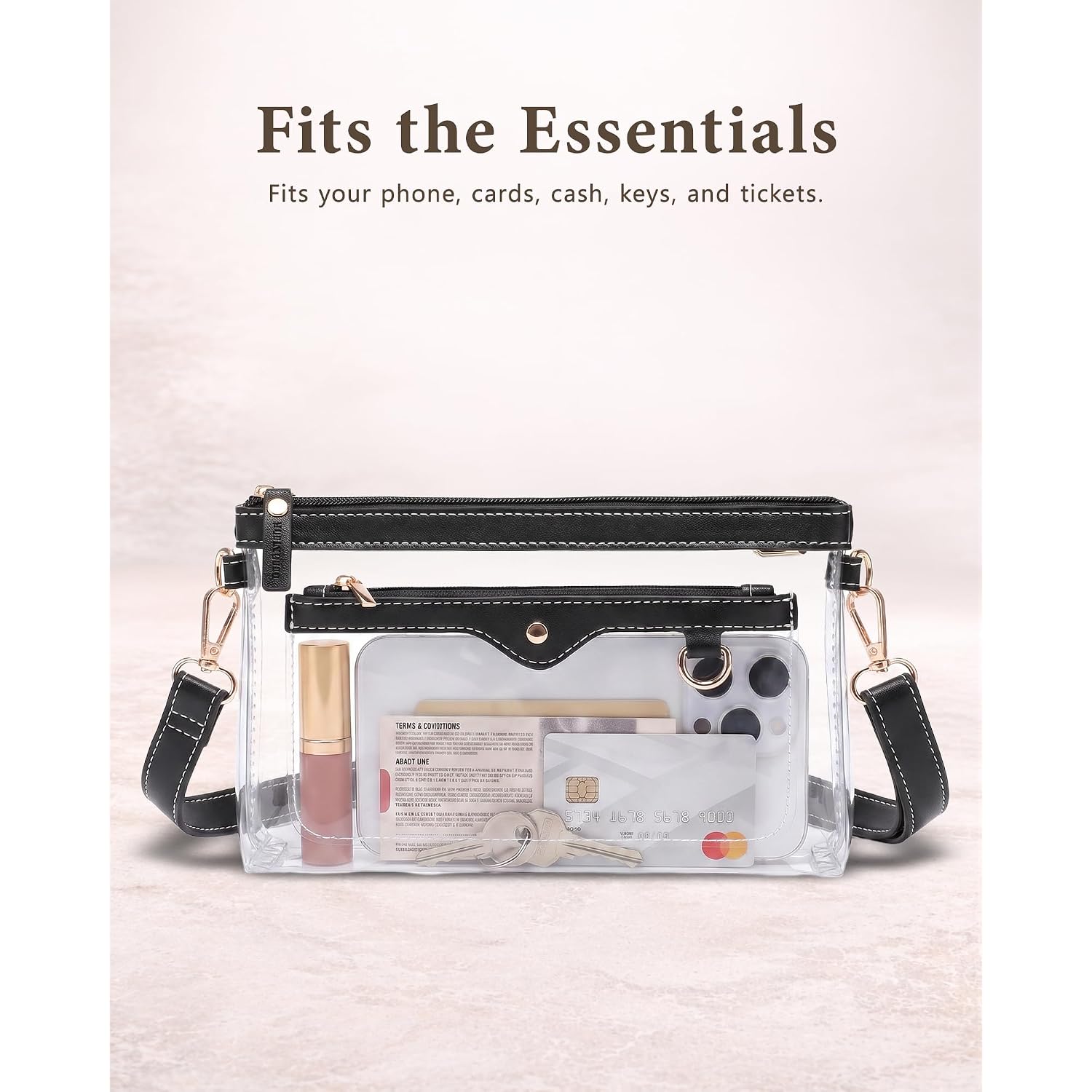 Small Clear Bag For Stadium Events, Stadium Approved Clear Purse For Women,