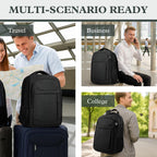 Travel Laptop Backpack, Airline Approved Computer Bag | Laptop Compartment, Adjustable Strap, Anti-Theft Pocket, Luggage Strap, Large Capacity For Work Travel College