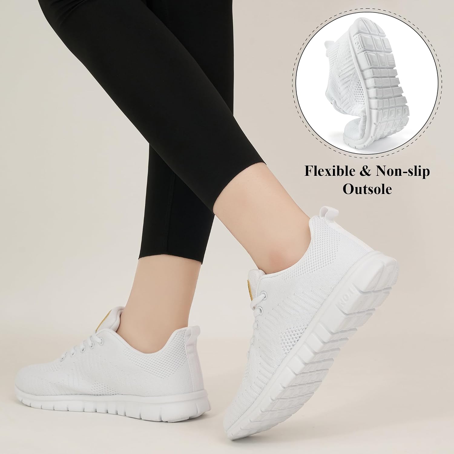 Alicegana Sneakers For Women Walking Shoes: Lightweight Non Slip Comfortable Womens Shoes Footwear For Tennis Casual Work Travel