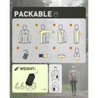 33,000Ft Packable Rain Jacket Women Lightweight Waterproof Raincoat With Hood Cycling Bike Jacket Windbreaker