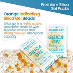 50Pcs 5G Silica Gel Packets, Moisture Absorbers Desiccant Packs For Storage, Clothes, Shoes, Electronics, 3D Printer Filament, Jewelry, Spices, Safes, Tools
