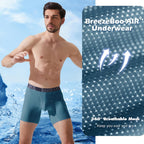 Bamboo Cool Men'S Ultra Breathable Underwear Mesh Boxer Briefs With Fly, Soft Waistband,No Ride Up,Multipack