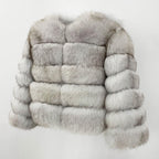 Genuine Fox Fur Coat, Natural Fur Jacket, Women'S Winter Warm Outwear
