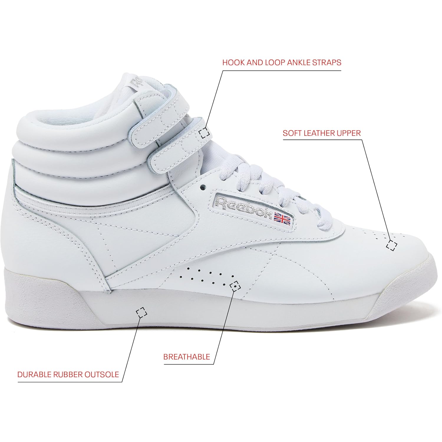 Reebok Women'S Freestyle Hi High Top Basketball Sneakers