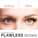 Finishing Touch Flawless Brows Eyebrow Hair Remover Electric Razor for Women with LED Light for Instant and Painless Hair Removal