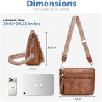 Anti Theft Crossbody Purse For Women Rfid Crossbody Bags For Travel Vegan Leather Cross Body Bag With Built-In Wallet