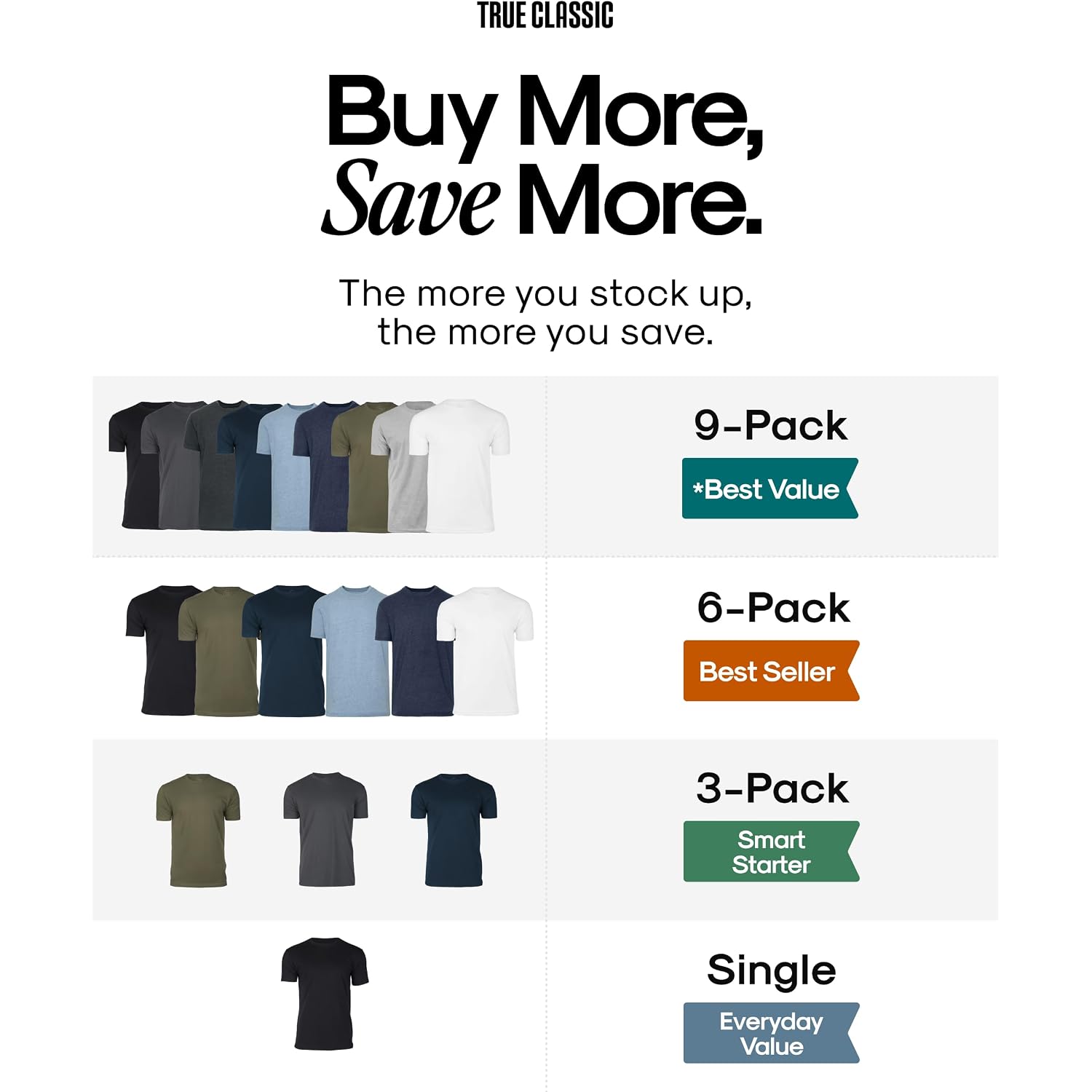 True Classic Mens T-Shirts – Short Sleeve Crew Neck T Shirts For Man, Cotton Blend Plain Novelty Men'S T-Shirts