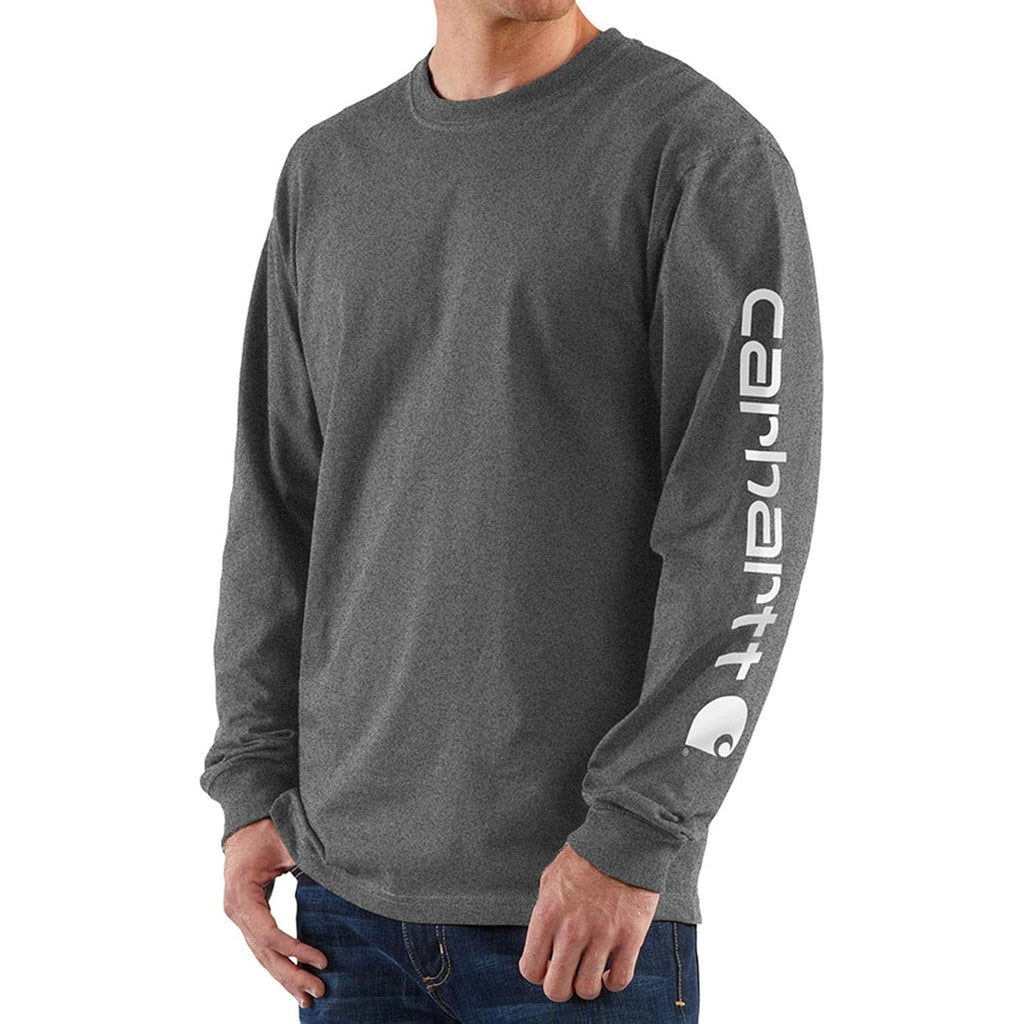 Carhartt Men'S Dearborn Loose Long-Sleeve Logo T-Shirt Closeout