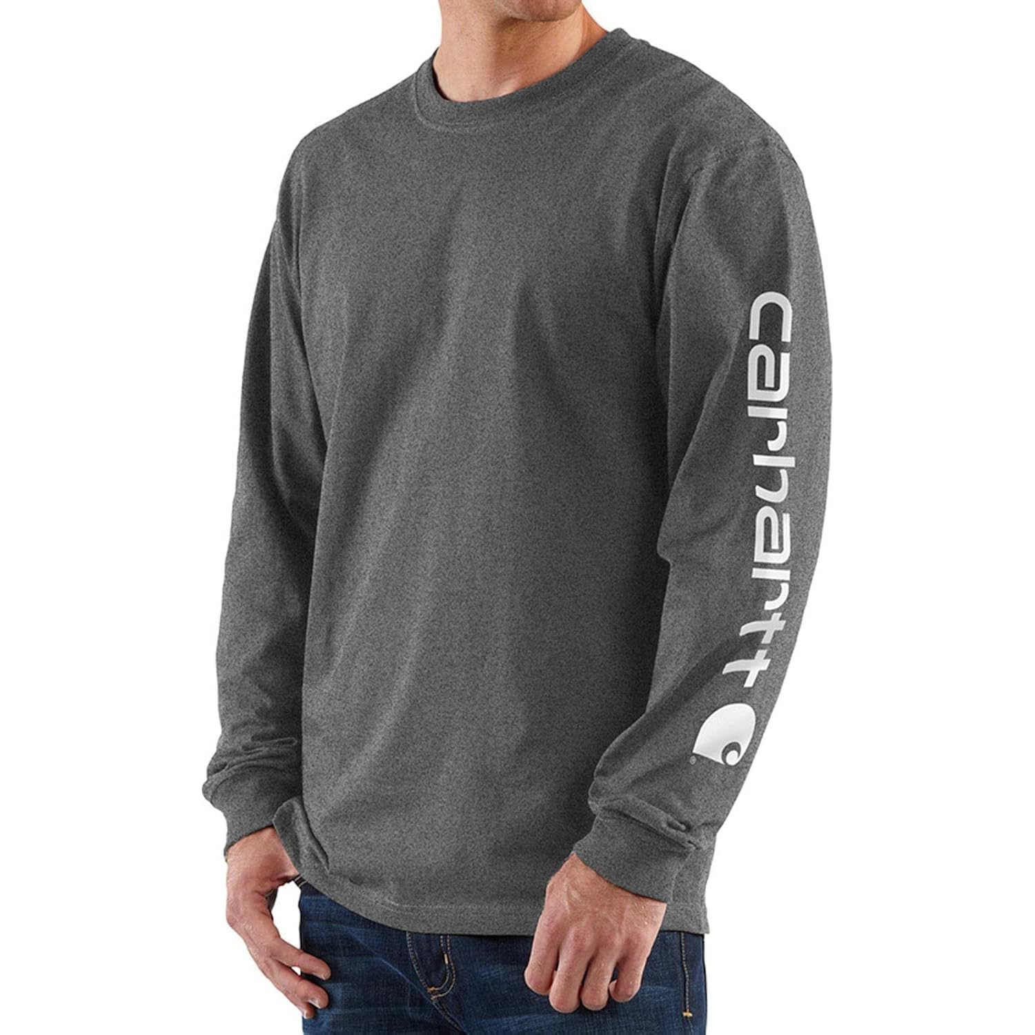 Carhartt Men'S Dearborn Loose Long-Sleeve Logo T-Shirt Closeout