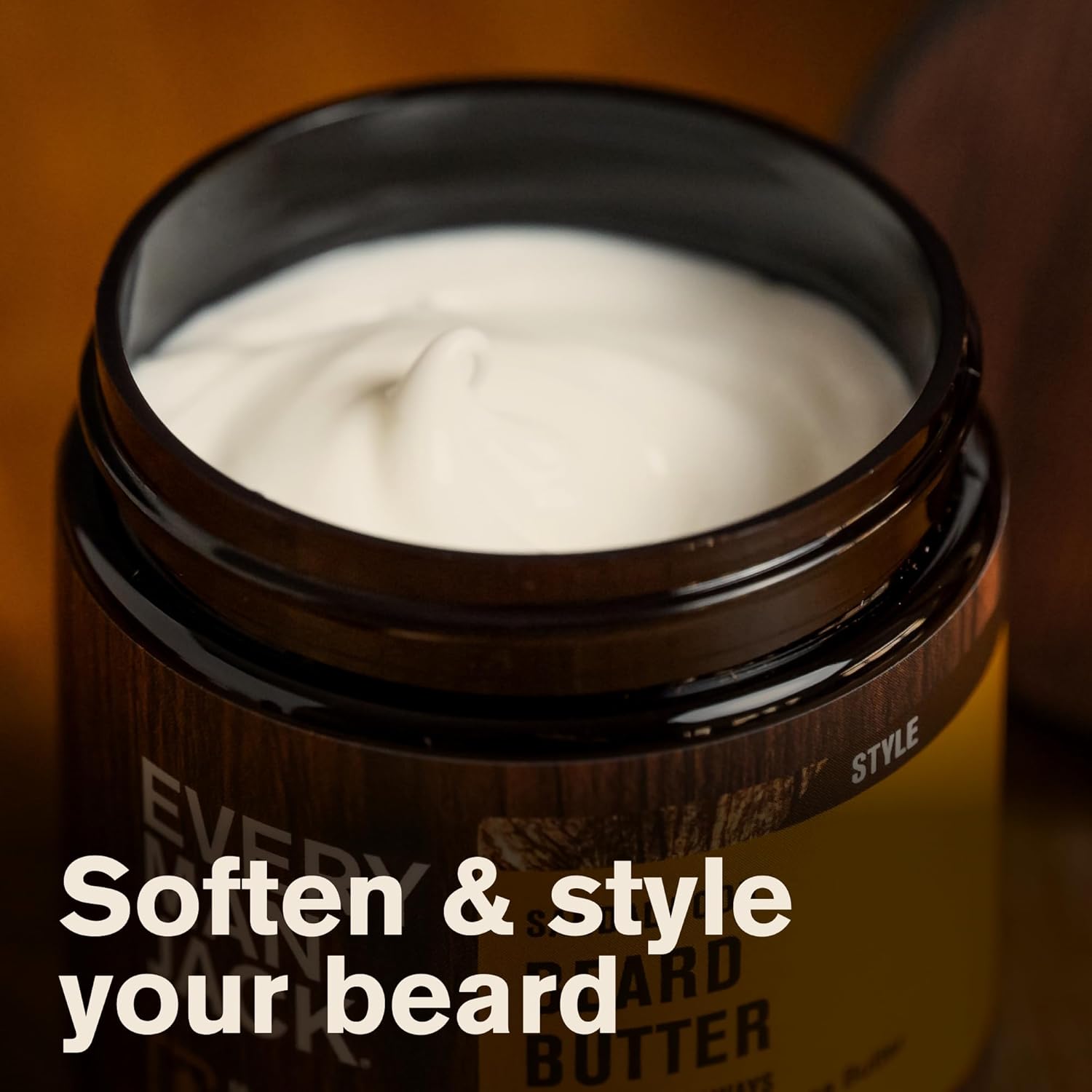 Every Man Jack Beard & Scruff Softening Butter- Subtle Sandalwood Fragrance - Hydrates & Styles Dry, Unruly Beards While Relieving Itch - Made with Shea Butter & Coconut Oil - 4-ounce (2 Pack)