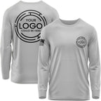 Custom Shirt For Men, Heavy Cotton Long Sleeve, Design Your Own Shirts, Customized T-Shirt Front & Back Black