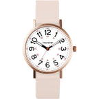 Women's Analog Nurse Watch with Second Hand for Nursing, 12/24 Time, Silicone Band, Easy Read