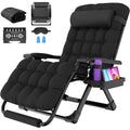 Suteck Oversized Zero Gravity Chair,33In Xxl Outdoor Recliner Chair W/Removable Cushion&Headrest, Camping Lounge Chair W/Upgraded Lock&Footrest, Reclining Patio Chairs For Indoor Outdoor,500Lbs