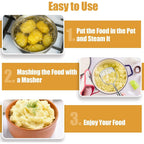 2 Pcs Potato Smasher, Mashed Potato Masher, Stainless Steel Masher Kitchen Tool For Avocado, Bean, Fruit, Vegetables, Food