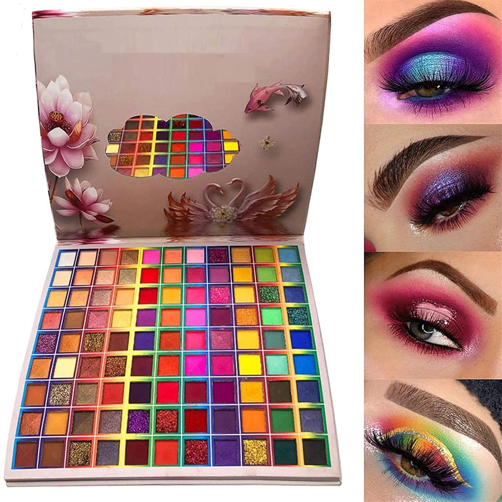 99 Colors Eyeshadow Palette, Colorful Eyeshadow Palette, Professional Matte Shimmer Glitter Rainbow Makeup Pallet, Colorful Long Lasting Highly Pigmented Eye Shadow Gifts Mother'S Day For Women