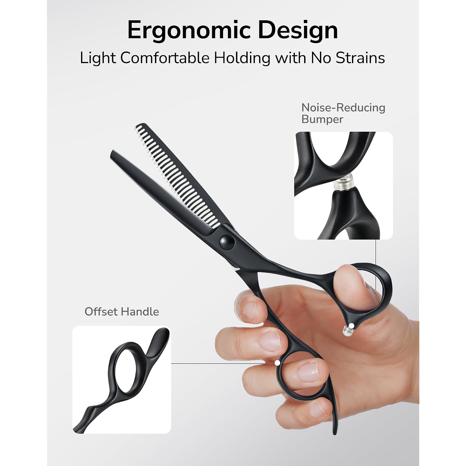 Ulg Texturizing Shears – Professional Stainless Steel, 30-Teeth Thinning Scissors, Teflon Coated, Deer Tooth Blades For Precise Thinning And Layering, Ideal For Stylists And Barbers
