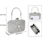 Womens Sparkly Rhinestone Crystal Glitter Clutch Purse Evening Handbag Shoulder Bag for Wedding Party Prom