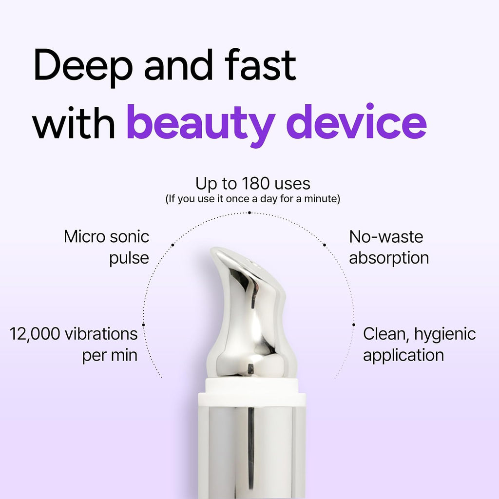 Lifderm Eye Cream With Collagen & Vibrating Device For Wrinkles, Anti-Aging, Dark Circles – Lifting, Firming, Tightening, Depuffing, Nourishing Korean Skincare (20Ml 0.6 Fl Oz)