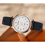 Fashion Quartz Wrist Watch, Waterproof Analog Display, Rubber Silicone Bands, Easy Read Dial, Casual Sport Style Minimalist Watch for Women Ladies Students