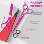 Hair Scissors Professional With Thinning Shears For Hair Cutting | 6" Japanese Steel Hair Cutting Scissors | Sharp Barber Scissors For Cutting And Layering | Hair Shears For Women And Men