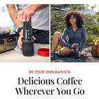 Aeropress Go, Extra Small Portable Coffee Maker Kit, Travel, Hiking & Camping, All-In-One French Press, Pour-Over & Espresso Style Manual Brewer, 2 Min Brew Makes A Less Bitter, More Flavorful Cup