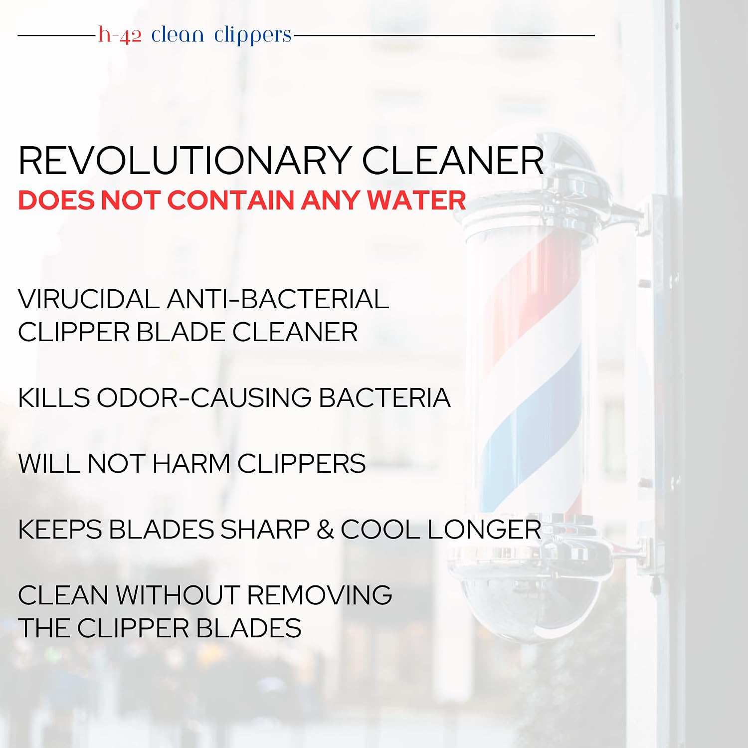 Skin Revolution H-42 Professional Clipper Blade Cleaner - Waterless, Cleans & Cools, 8Oz Spray Bottle