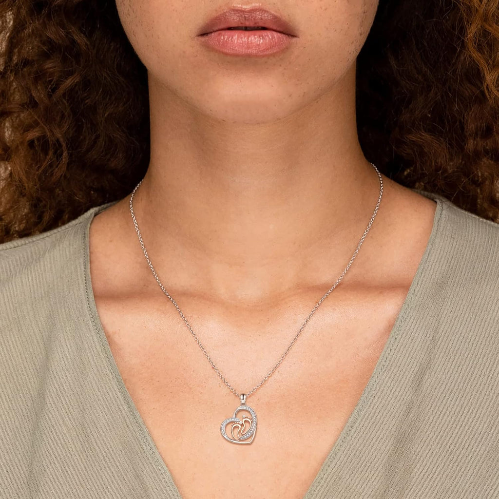 Pregnancy Gifts for First Time Mothers: Mom to be Sterling Silver Necklace Bracelet Earrings for Expecting Women Gifts for Pregnant Wife Daughter Sister Friends
