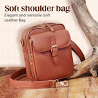 Crossbody Leather Bag For Women Multi-Slot Multifunctional Large Capacity Bags Adjustable Shoulder Bags Handbag | Anti-Theft