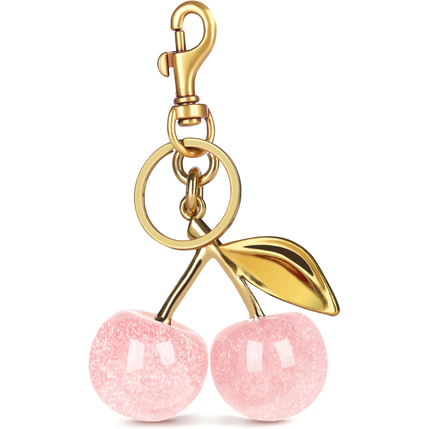 OVRUNS Cherry Bag Charm Cute Cherry Accessories Sparkling Purse Charms for Women