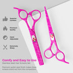 Hair Scissors Professional With Thinning Shears For Hair Cutting | 6" Japanese Steel Hair Cutting Scissors | Sharp Barber Scissors For Cutting And Layering | Hair Shears For Women And Men