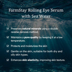 Farmstay Hyaluronic Acid Roll-On Eye Serum With 2% Niacinamide & Collagen – Hydrating Korean Eye Roller For Dark Circles, Puffy Eyes & Wrinkles – 0.84 Fl. Oz.