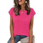 Zeagoo Womens Tops Summer Casual Cap Sleeve Tshirts Shirts Business Dressy Spring Fashion Outfits Trendy Clothes
