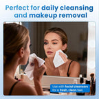 Borje Face Towels Xl, Disposable Face Towel 10" X 12", 100 Count (2 Packs Of 50), 100% Usda Biobased Facial Towelettes, Ultra Soft & Hygienic Makeup Remover Dry Wipes For Women Cleansing