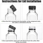 Plastic Juice Bottles With Caps 10Pcs 12Oz, Reusable Juice Containers With Black Tamper-Evident Lids, Clear Bottles For Juicing, Milk, Smoothie Bottle, Drinking With 10 Labels, Brush And Funnel