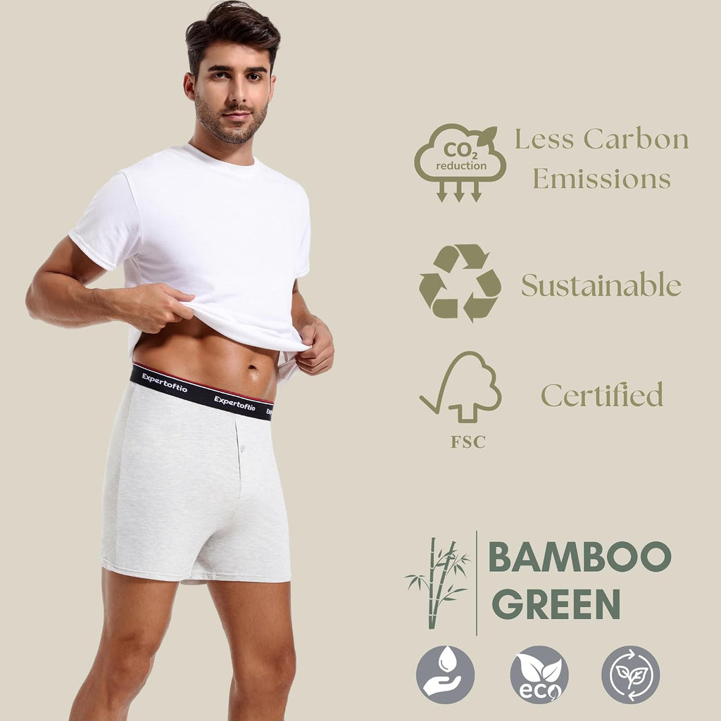 Boxers For Men Viscose From Bamboo Men'S Underwear Boxer Shorts Breathable Mens Boxer, Loose Fit, Knit Pack